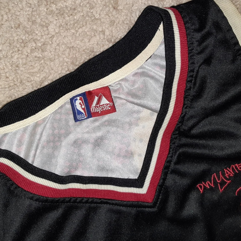 MEN'S MAJESTIC NBA DWAYNE WADE MIAMI HEAT JERSEY - Picture 3 of 10